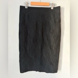 Diane von Furstenberg DVF  Lace Pencil Skirt Black Size 12. Excellent condition
